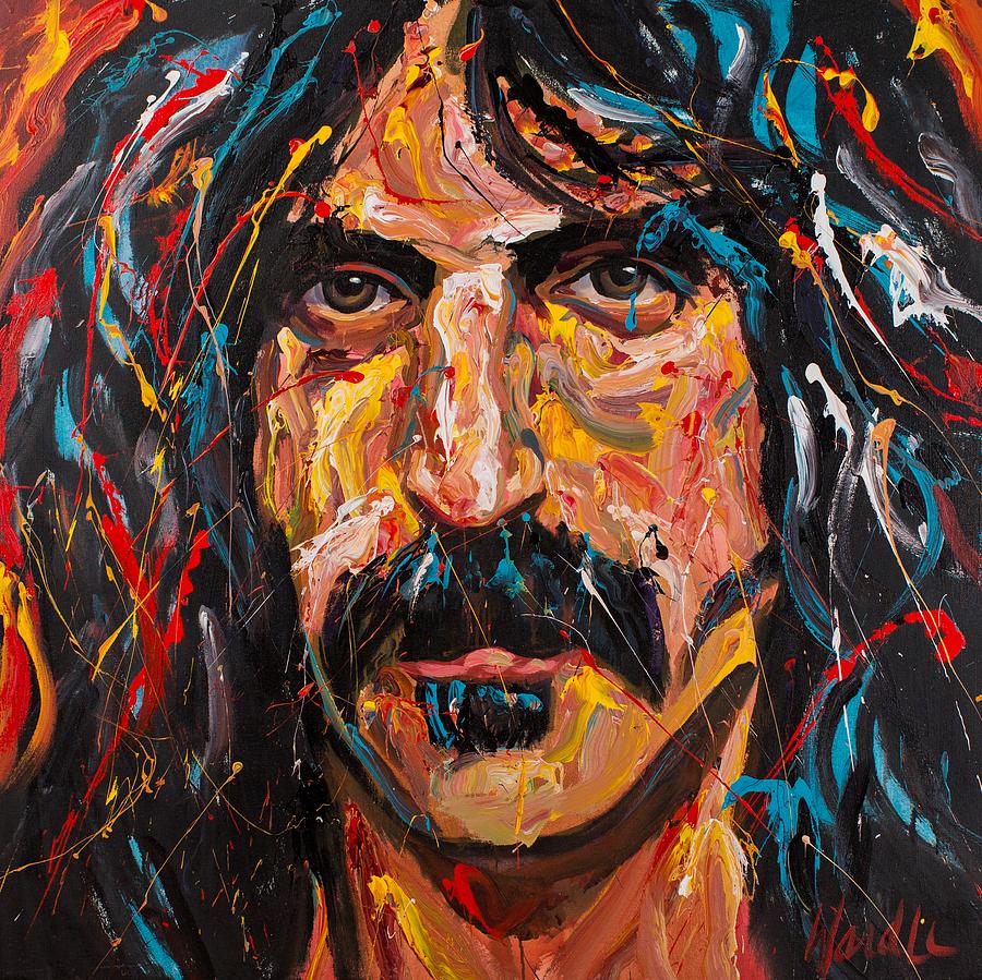 900x899 Frank Zappa Painting By Michael Wardle - Frank Zappa Painting