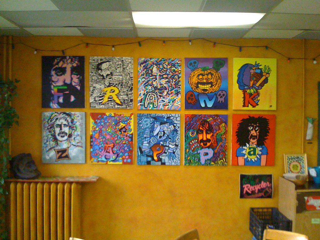 1024x768 Frank Zappa Paintings Each Frank Zappa Painting Is - Frank Zappa Painting