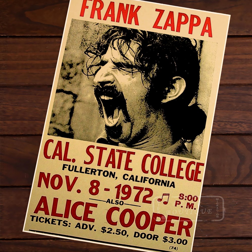 1000x1000 The Frank Zappa Music Class Vintage Retro Canvas Painting Poster - Frank Zappa Painting