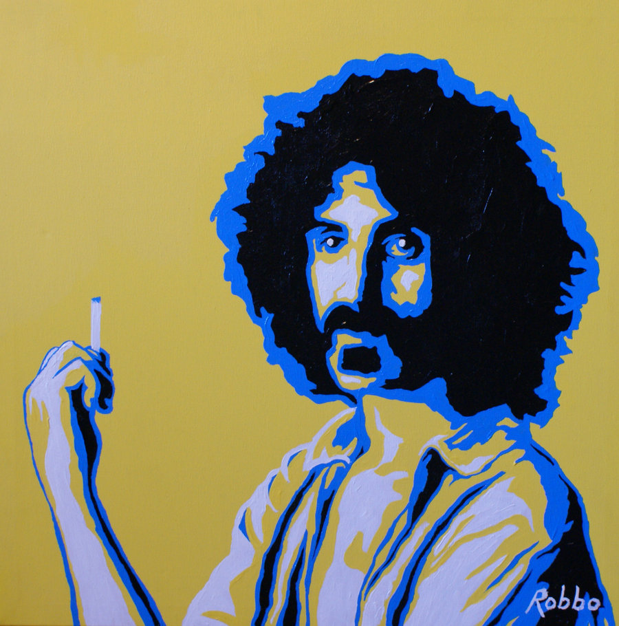 900x910 Frank Zappa By Efenel - Frank Zappa Painting