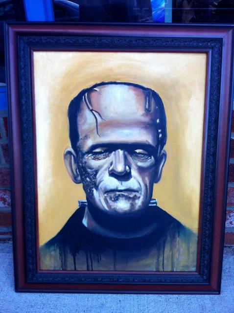 478x640 Flaco Garcia Artwork Frankenstein Oil Painting 18x24 Original - Frankenstein Cover Painting