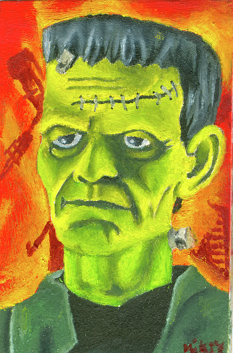 462x700 Frankenstein Painting By Mikey Milliken - Frankenstein Cover Painting