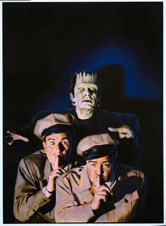 563x766 The Vhs Cover Painting For Abbott And Costello Meet Frankenstein - Frankenstein Cover Painting