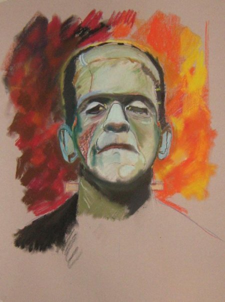 450x604 Universal Monsters Images Frankenstein,painting By Paul Davison - Frankenstein Cover Painting