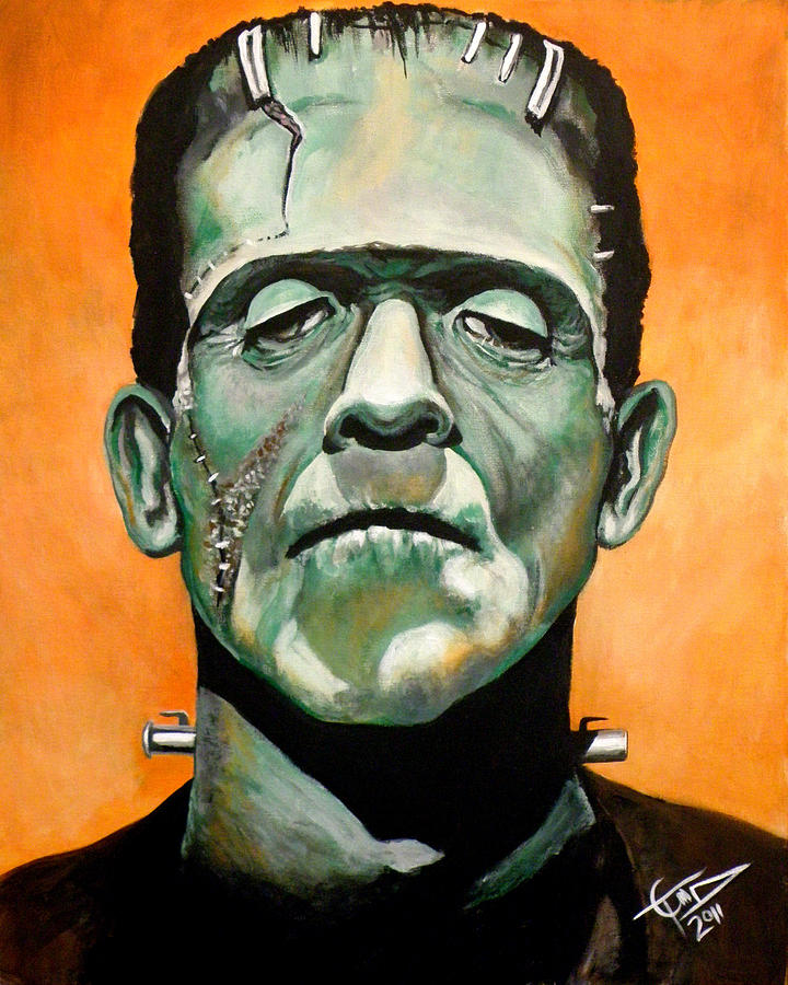 720x900 Frankenstein Painting By Tom Carlton - Frankenstein Painting