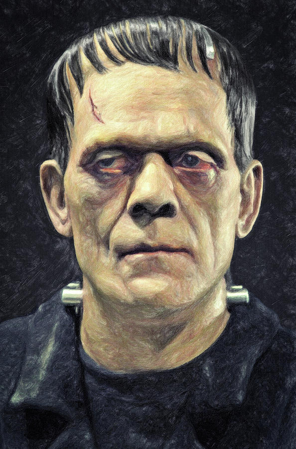 594x900 Frankenstein Painting By Zapista - Frankenstein Painting
