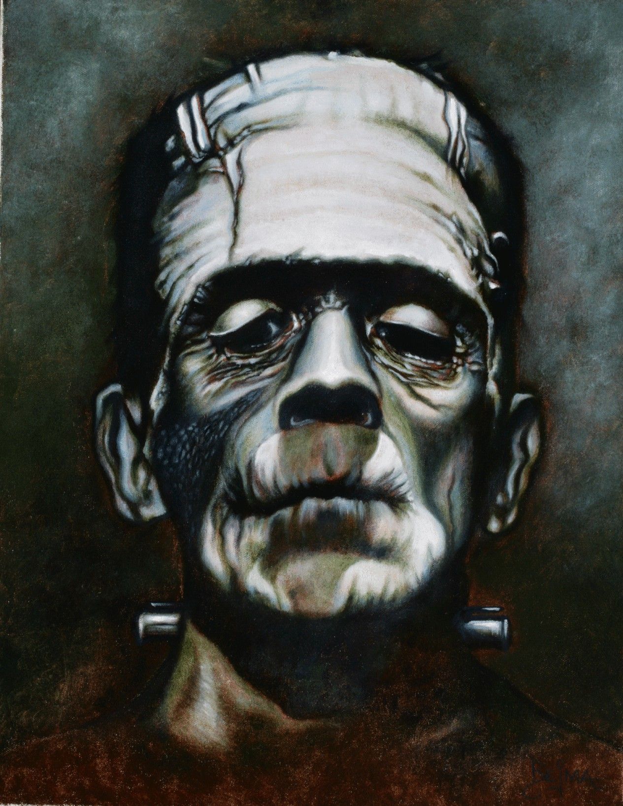 1265x1637 Frankenstein Oil Painting By Steven Bejma! Httpwww - Frankenstein Painting
