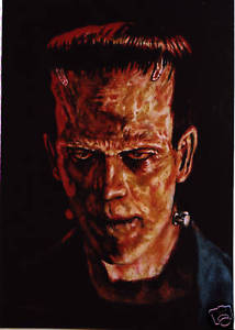 214x300 Marcus Boas~the Frankenstein Creation~new Oil Painting! Ebay - Frankenstein Painting