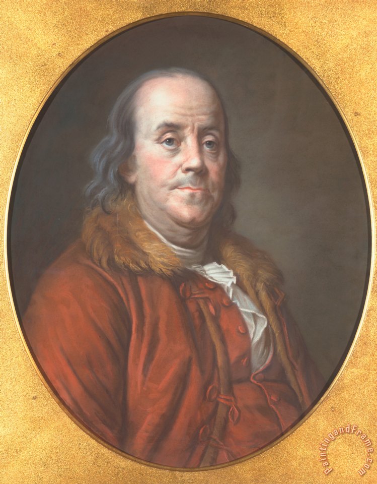749x960 Jean Valade Benjamin Franklin Painting - Franklin Painting