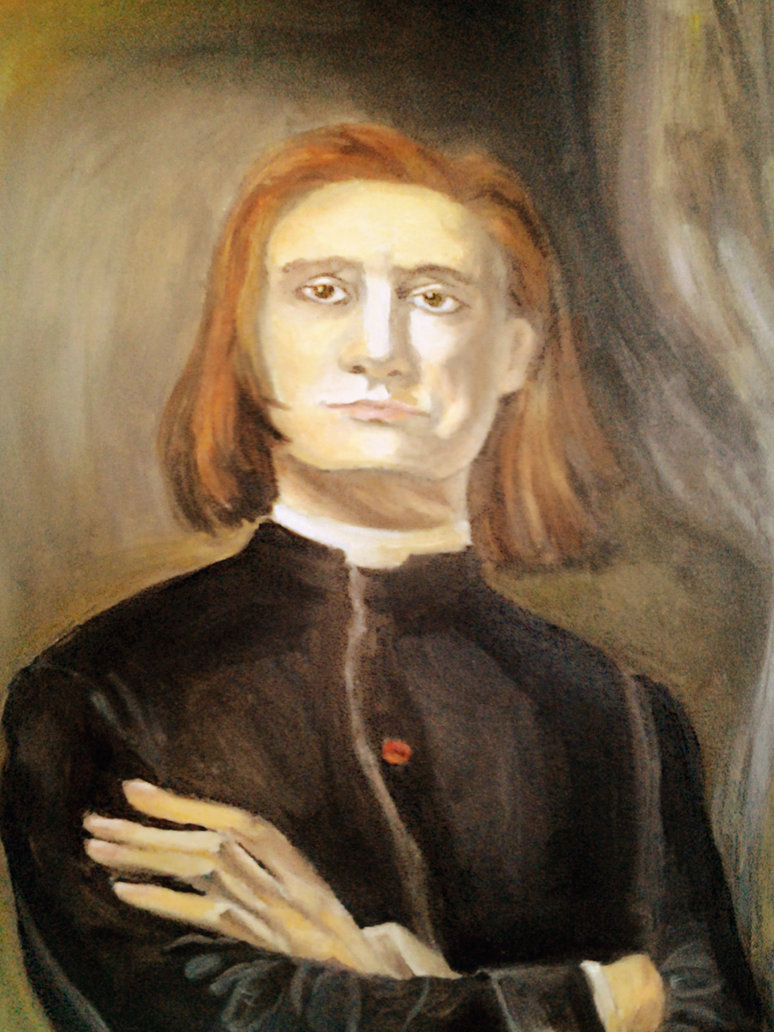 774x1032 Oil Painting Franz Liszt By Rossi Rosedeni - Franz Liszt Painting