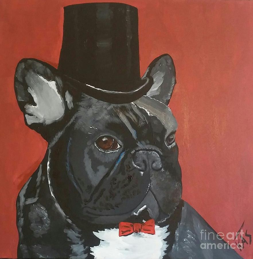 882x900 Frasier Frenchie Painting By Kimberly Spear - Frasier Painting