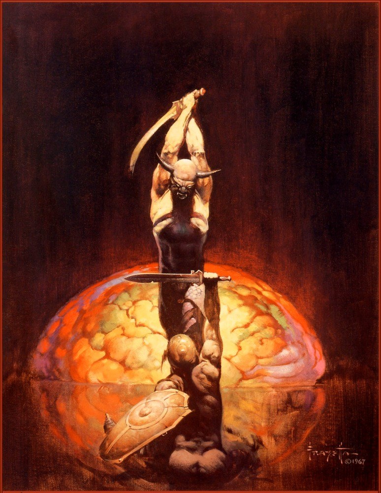 774x1002 Frank Frazetta The Brain Painting Best The Brain Paintings For Sale - Frazetta Painting