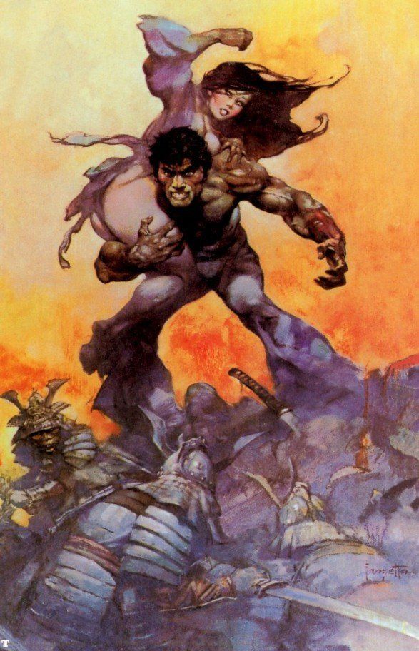 587x912 Frank Frazetta The Mucker [[Sad To Say, The Book By Edgar Rice - Frazetta Painting