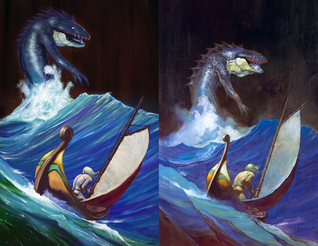 1017x786 Frank Frazetta Painting Study By Noahbdesign - Frazetta Painting