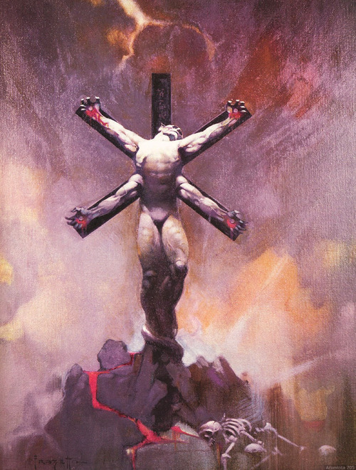 500x661 Illustrationrt Thebstract Paintings Of Frazettand Boris - Frazetta Painting