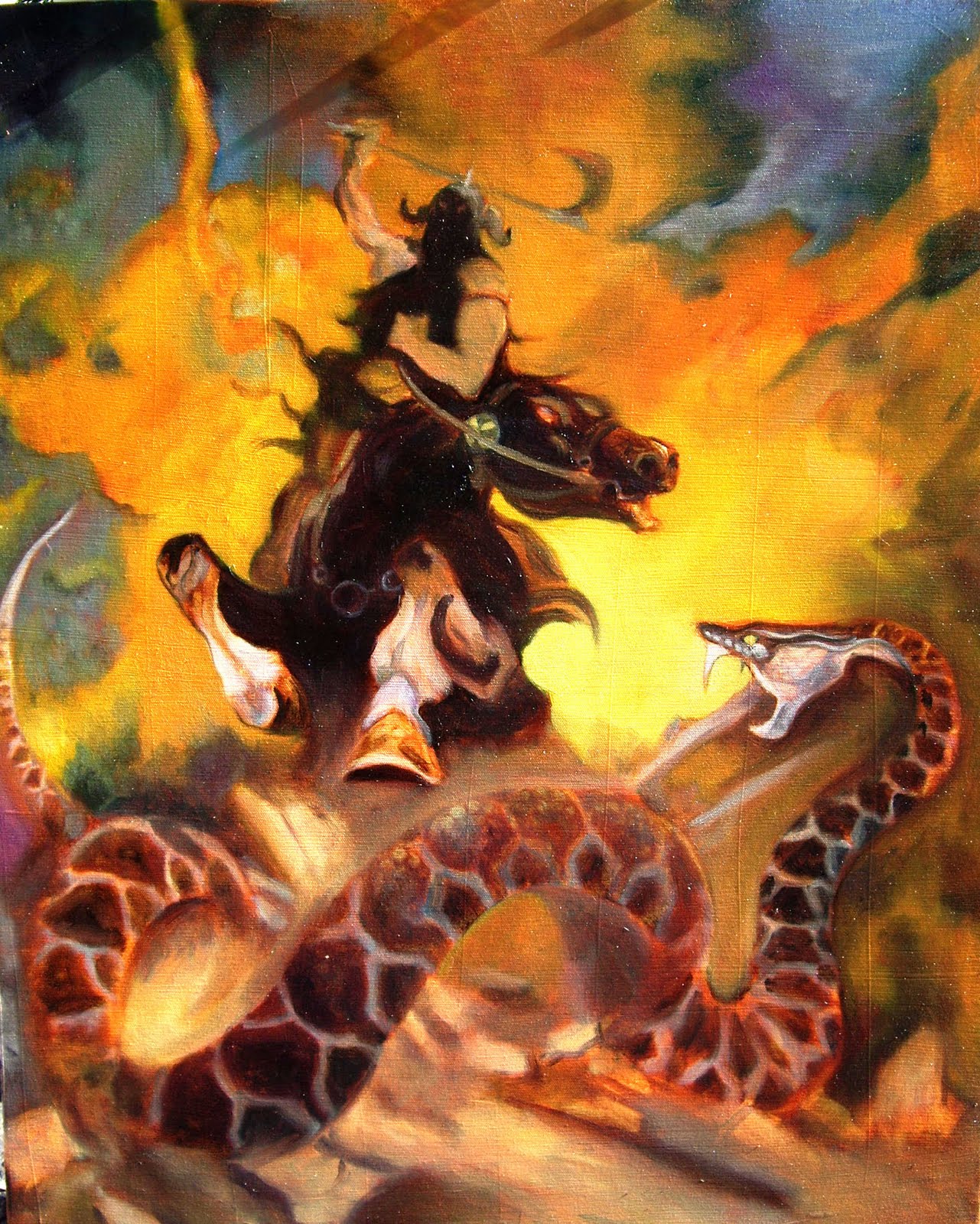 1281x1600 My Oil Painting Journey Frank Frazetta Painting, Adding Color - Frazetta Painting