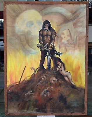 315x400 Original Tribute Art Frank Frazetta Painting The Barbarian By - Frazetta Painting