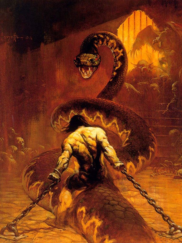 640x853 Frank Frazetta, Rip - Frazetta Painting