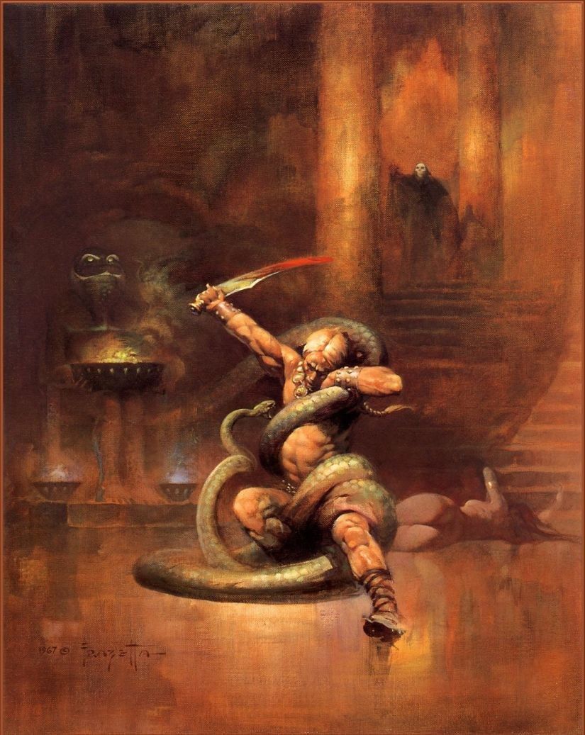 825x1037 Frank Frazetta Green Death Painting 50% Off - Frazetta Painting