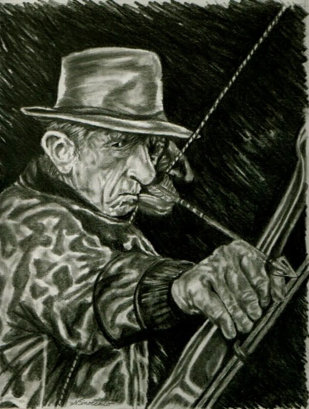 604x799 We Are Known By The Tracks We Leave Hall Of Fame Archers - Fred Bear Painting