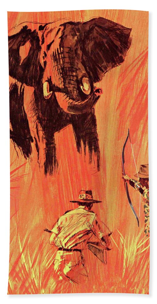 500x967 Fred Bear Archery Catalog Cover 1965 Bath Towel For Sale By Movie - Fred Bear Painting