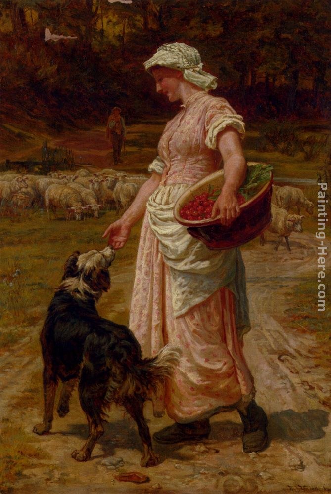 669x1000 Frederick Morgan Love Me, Love My Dog Painting Best Paintings - Fred Morgan Painting