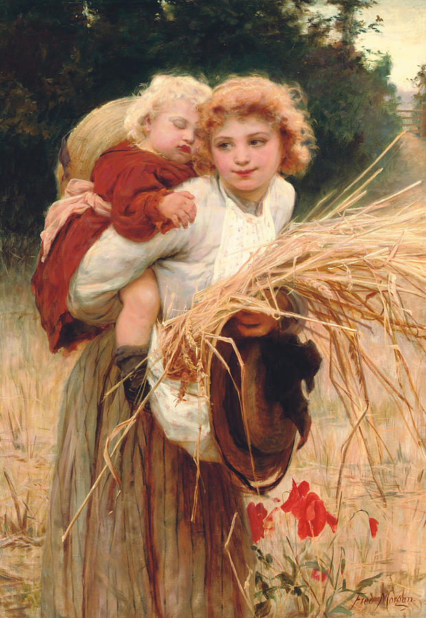 620x900 Her Constant Care Painting By Frederick Morgan - Fred Morgan Painting