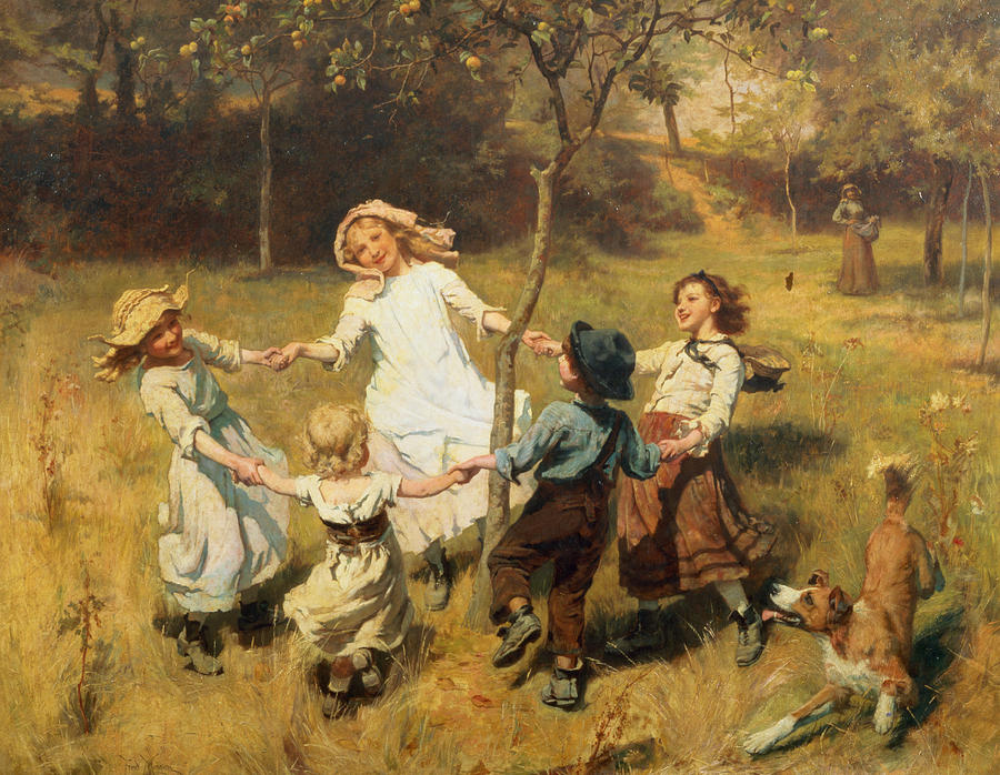 900x698 Ring Of Roses Painting By Frederick Morgan - Fred Morgan Painting