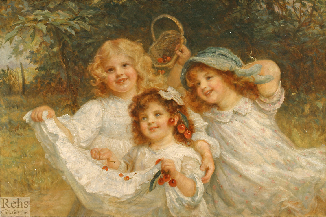 1127x750 The Cherry Gatherers - Fred Morgan Painting