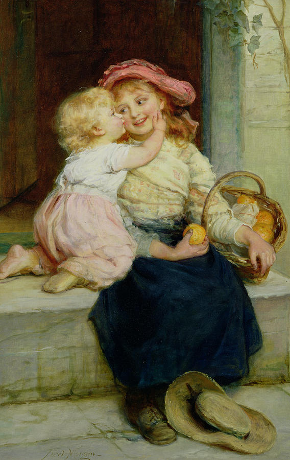 568x900 The Orange Seller Painting By Frederick Morgan - Fred Morgan Painting