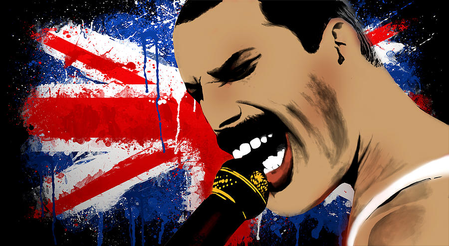 900x493 Freddie Mercury Painting By Mark Ashkenazi - Freddie Mercury Painting