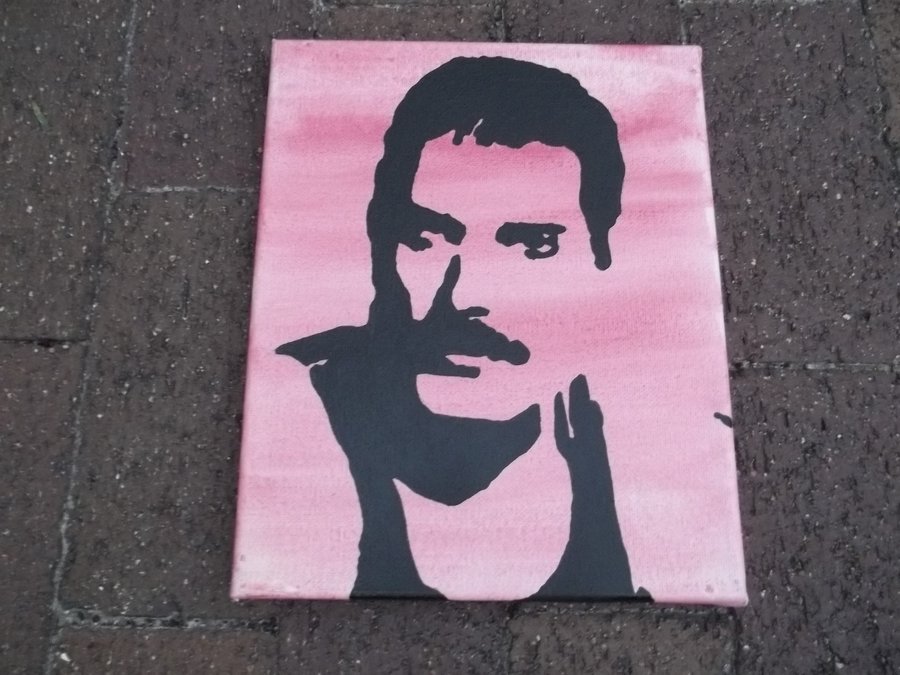 900x675 Freddie Mercury Painting By Muffinpowerzzz - Freddie Mercury Painting
