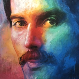 270x270 Freddie Mercury By Axe Colours, 2017 Painting Artsper (325507) - Freddie Mercury Painting