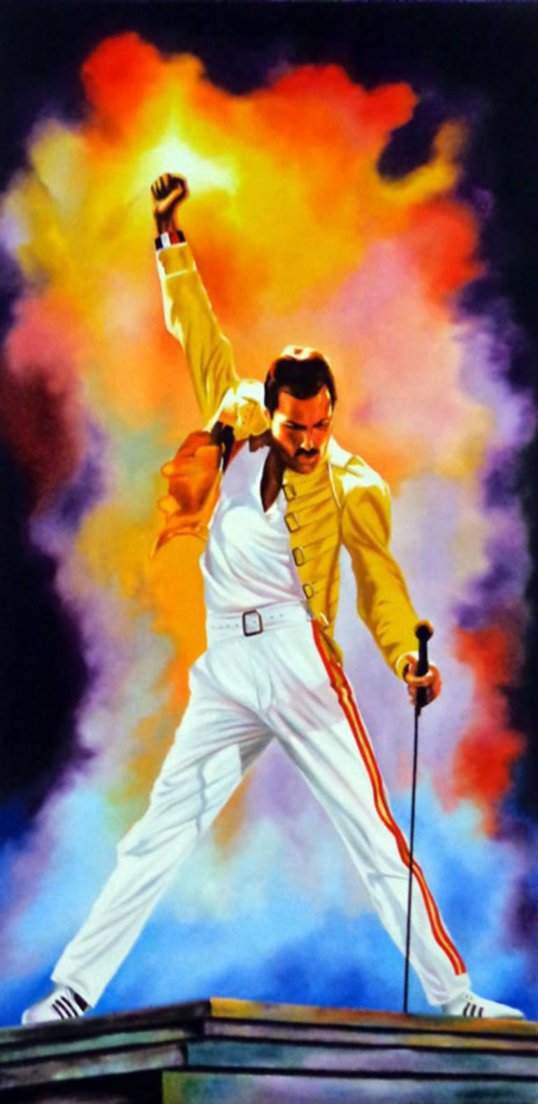 770x1580 Saatchi Art Freddie Mercury Painting By Hector Monroy - Freddie Mercury Painting