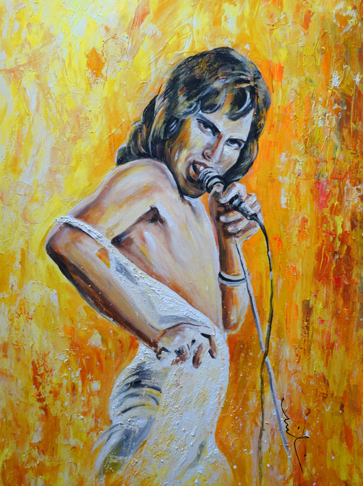 530x709 Freddie Mercury - Freddie Mercury Painting
