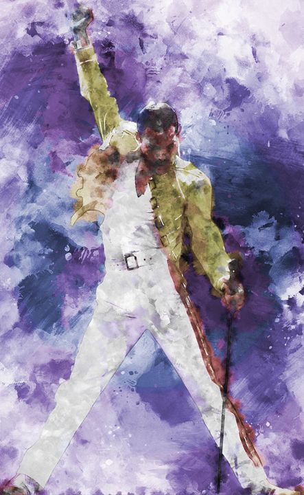 443x720 Freddie Mercury - Freddie Mercury Painting