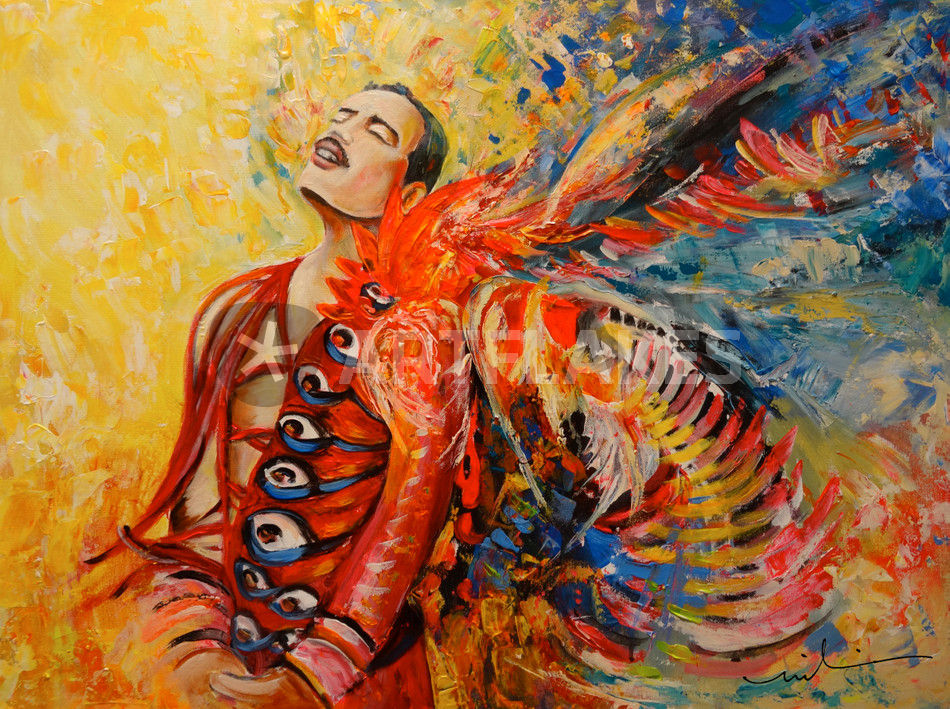 950x709 Freddie Mercury 02 Painting Art Prints And Posters By Miki De - Freddie Mercury Painting