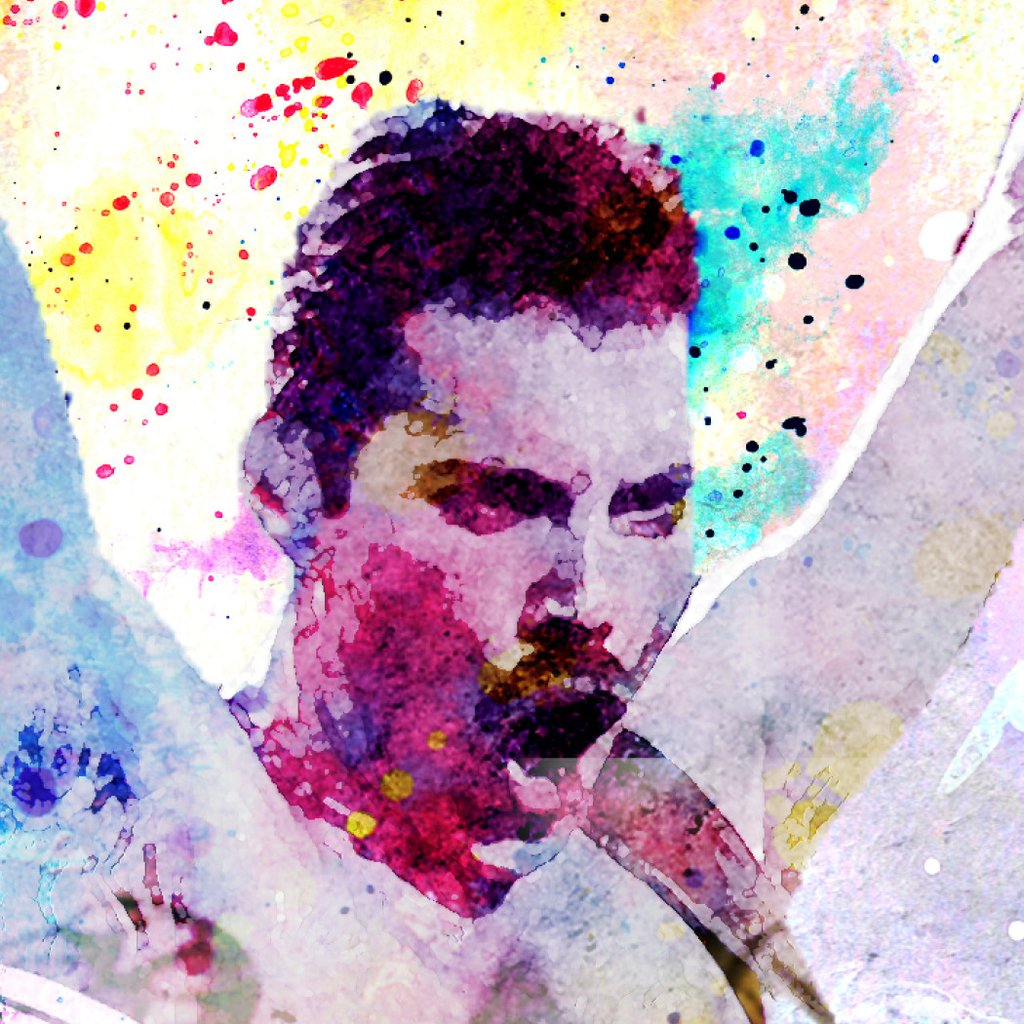 1024x1024 Freddie Mercury Art - Freddie Mercury Painting