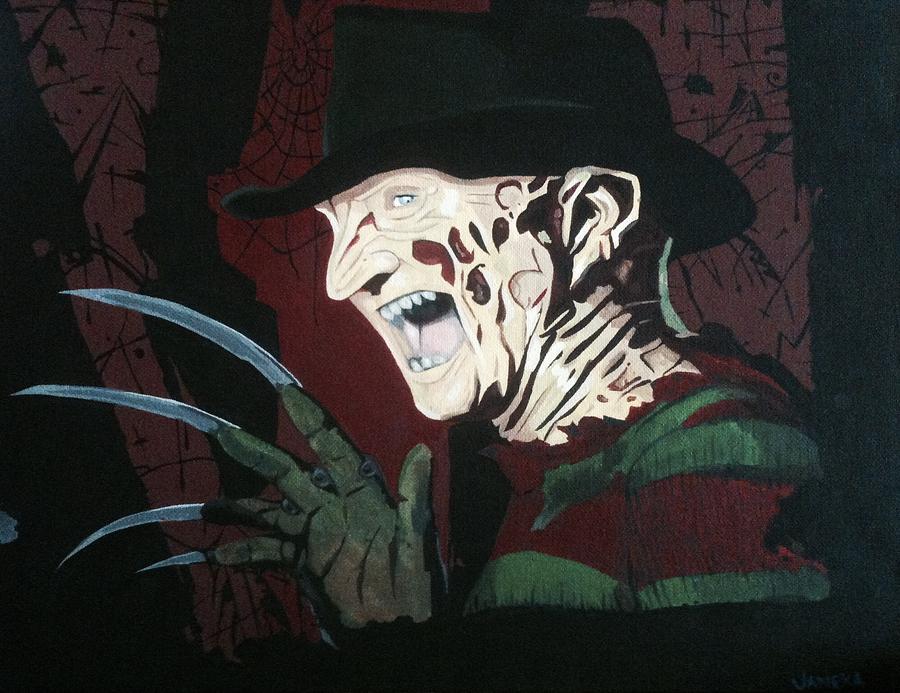 900x693 Freddy Krueger Painting By Janey Douglas - Freddy Krueger Painting