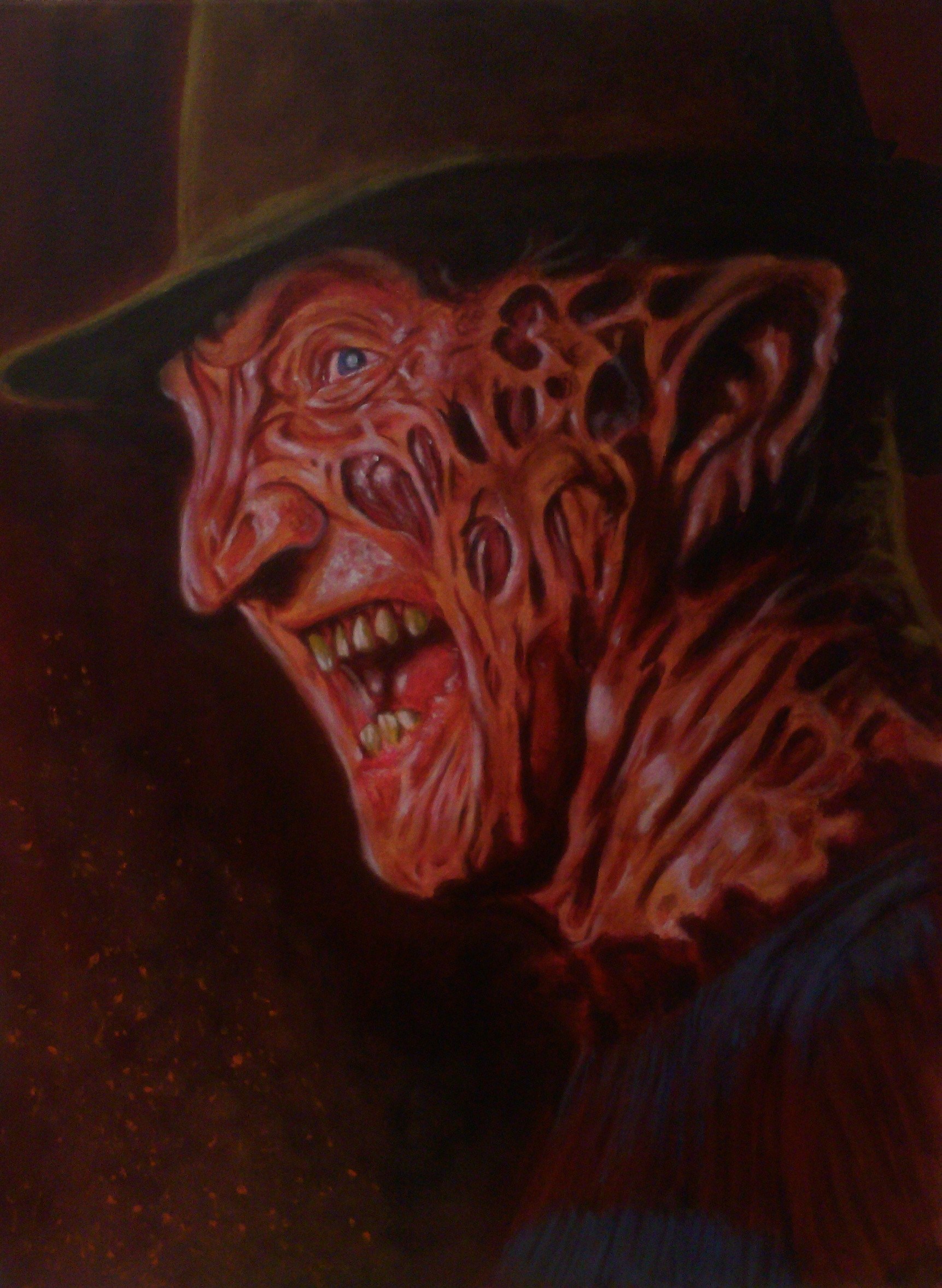 1723x2356 Gorgeous Acrylic Freddy Krueger Painting - Freddy Krueger Painting
