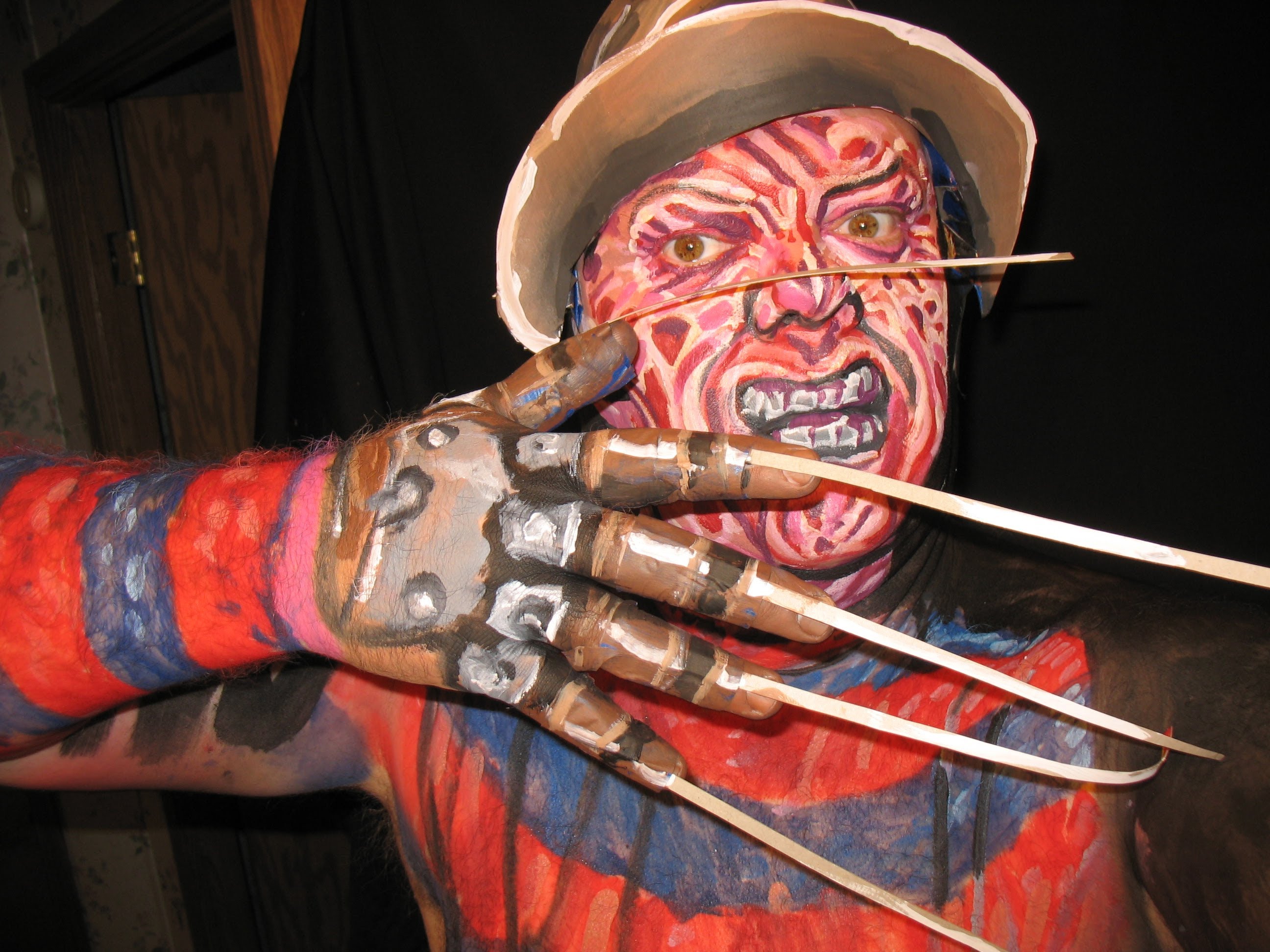 2592x1944 Freddy Krueger! Face Paint In Motion. Artist James Kuhn. - Freddy Krueger Painting
