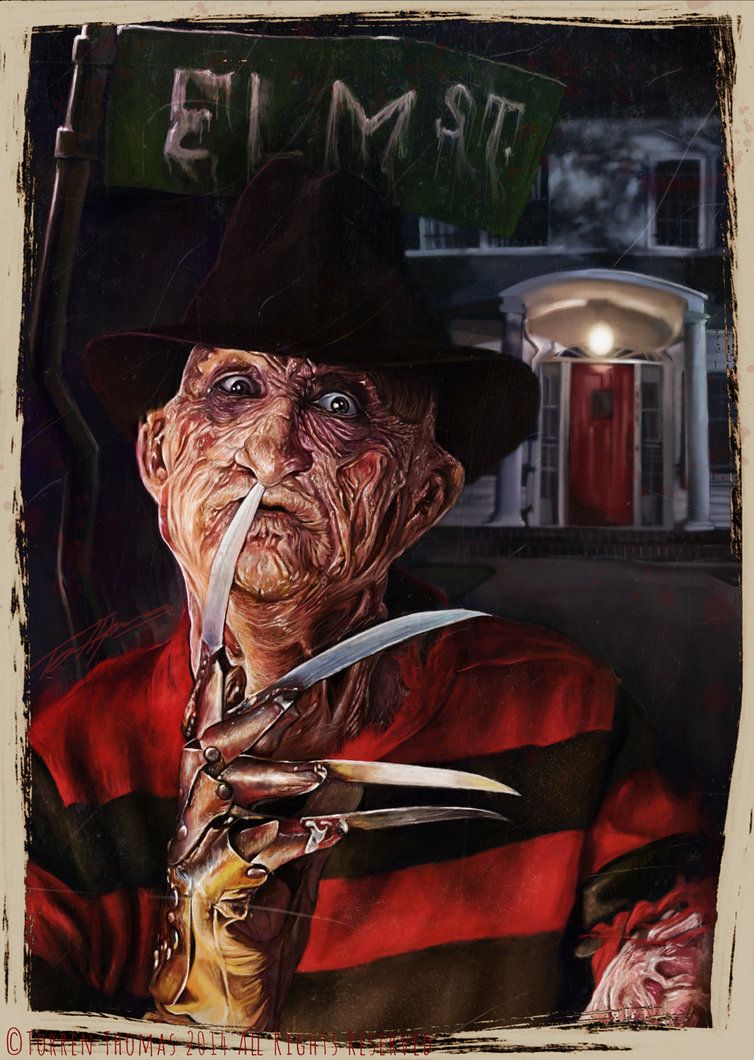 754x1060 Freddy Krueger 14' By Bigboithomas84 On Horror Art - Freddy Krueger Painting