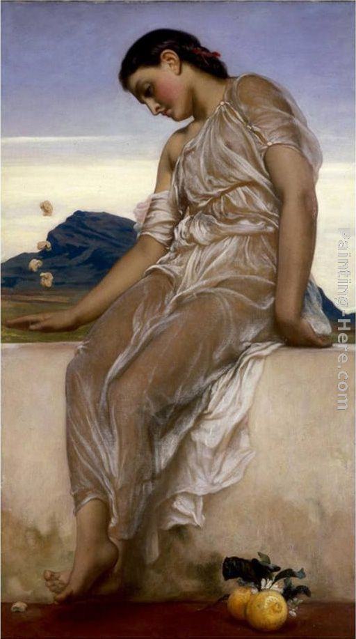 512x917 Lord Frederick Leighton The Knucklebone Player Painting Framed - Frederic Leighton Painting