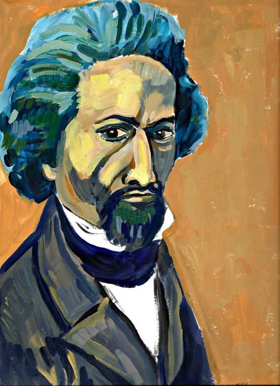 570x784 Frederick Douglass Painting Original By Artbysuzannelapierre - Frederick Douglass Painting