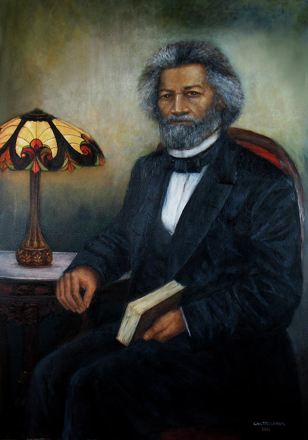 630x900 Portrait Of Frederick Douglass Painting By Sylvia Castellanos - Frederick Douglass Painting