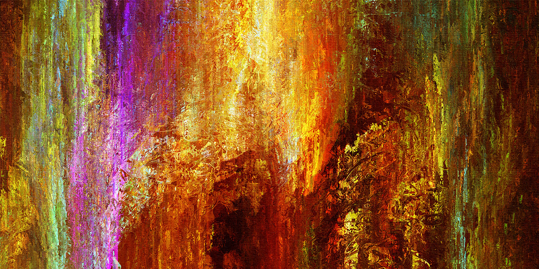 1100x550 Luminous Abstract Art On Canvas - Free Abstract Painting
