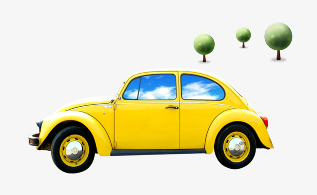 650x400 Free Car Painting Yellow Trees Pull Material, Car, Small Scale - Free Car Painting