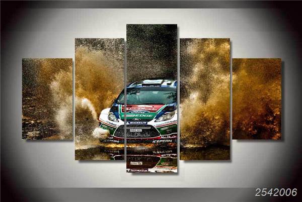 600x402 Hd Printed Racing Car Painting On Canvas Room Decoration Print - Free Car Painting