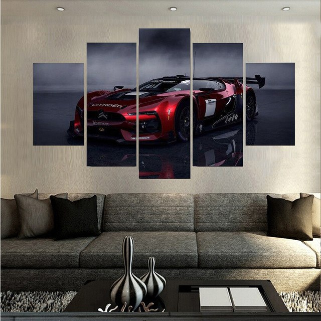 640x640 Canvas Printings Citroen Racing Car Painting Wall Art Home - Free Car Painting