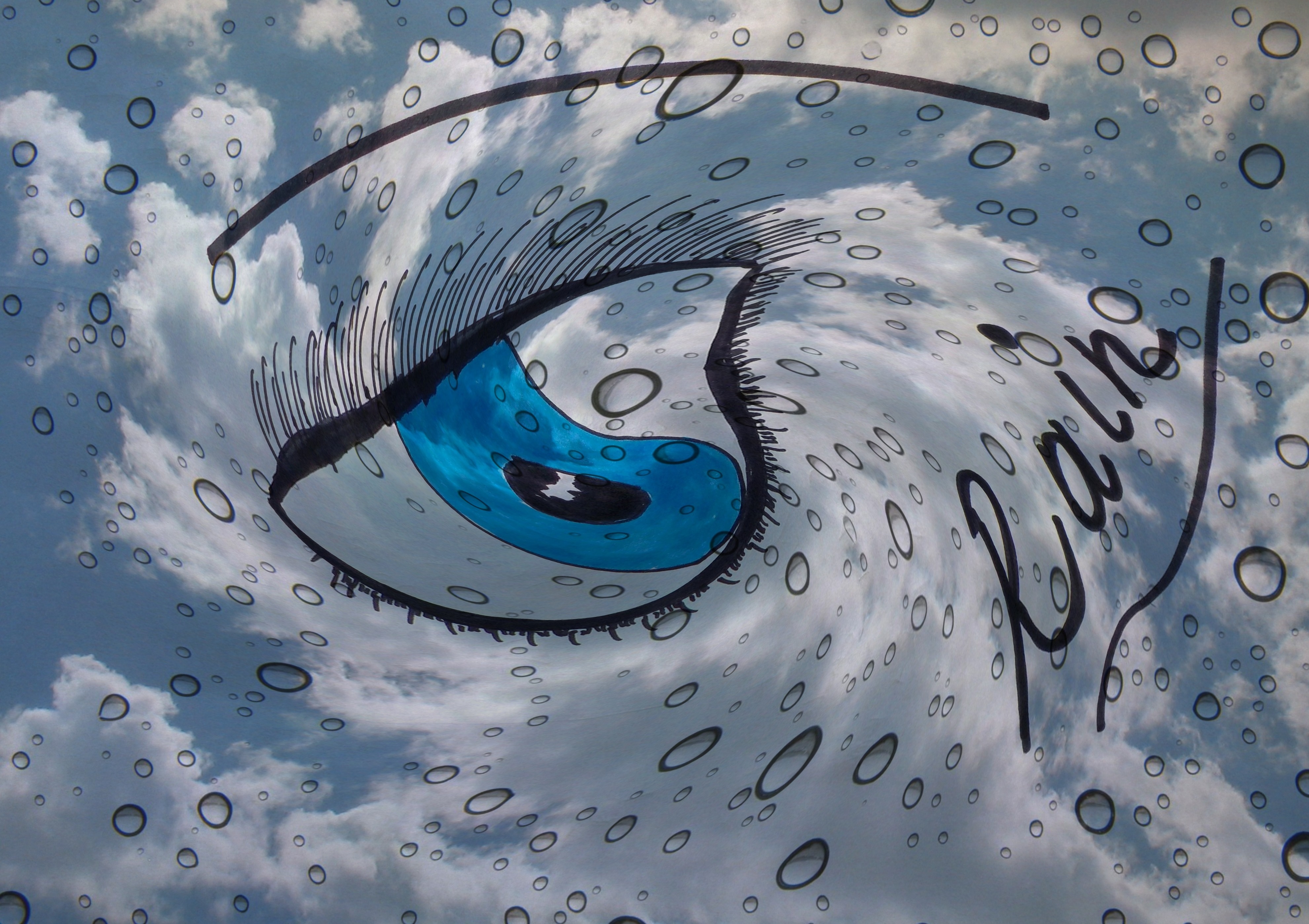 3962x2798 Free Images Water, Drop, Reflection, Weather, Paint, Blue, Drip - Free Computer Painting